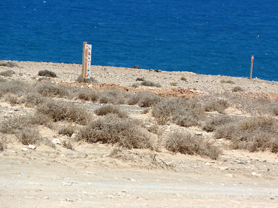 Verbotsschild Landschaftsschutzgebiet Fuerteventura